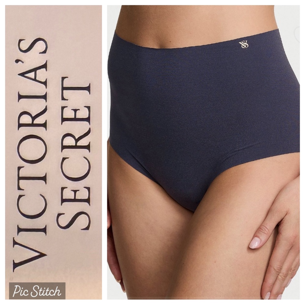 Victoria's Secret Blue-gray No-show Modern Brief Panties; XL
